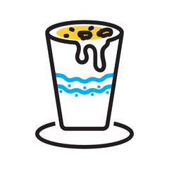 Vector multi color icon for  Thandai