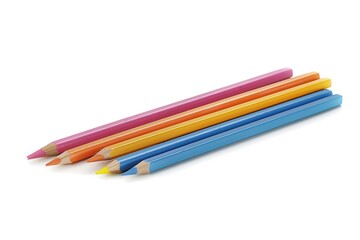 Fototapeta premium Colored pencils isolated on white background