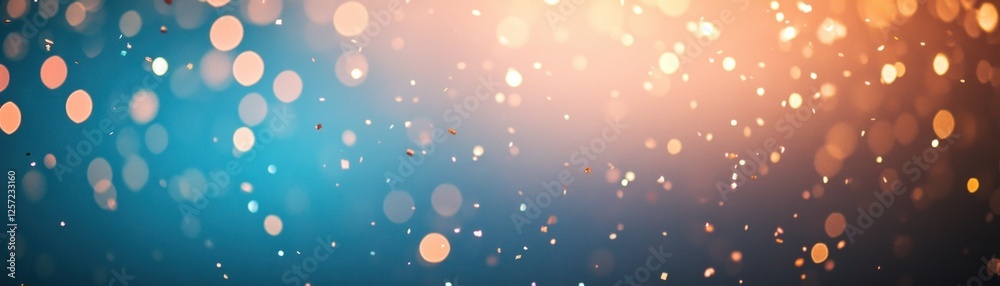 Poster Out of focus lights and shiny particles create a bokeh effect