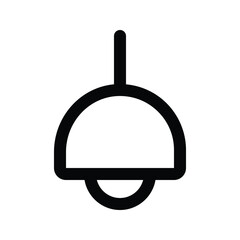 Illustration vector graphic icon of Pendant Light. Outline Style Icon. Furniture Themed Icon. Vector illustration isolated on white background. Perfect for website or application design.