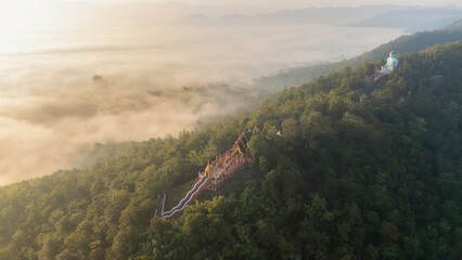 Wat Phra That Doi Phra Chan on the top hill of Doi Phra Chan mountain in Mae Tha, Lampang province,...