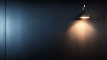 Close-up shot presents a modern door hanger mockup hanging on a black wooden door, illuminated by bright studio lighting, perfect for branding needs