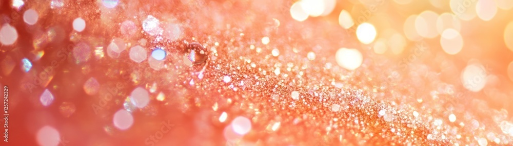 Poster Abstract background shows textured surface with sparkling bokeh effects