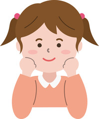 귀여운 표정 여자 어린이