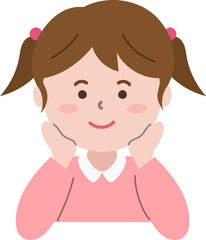 귀여운 어린이 미소