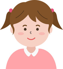 여자 어린이 일러스트