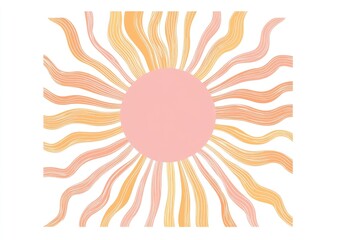 Pastel sunburst graphic design