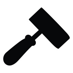 Mallet icon silhouette vector on white background
