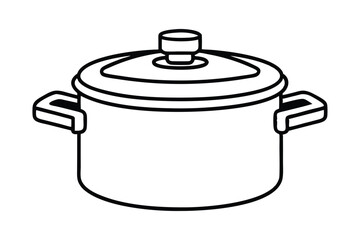 Line art drawing of a pressure cooker illustration.eps