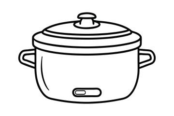 Line art illustration of a pressure cooker.eps