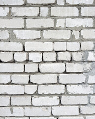 A wall made of white bricks