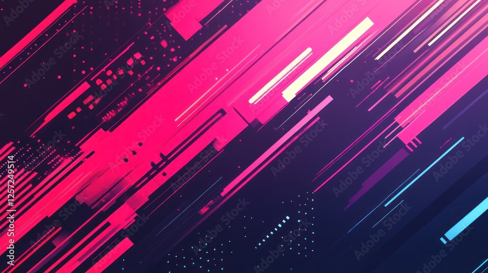 Aufkleber Abstract background with diagonal lines and geometric shapes
