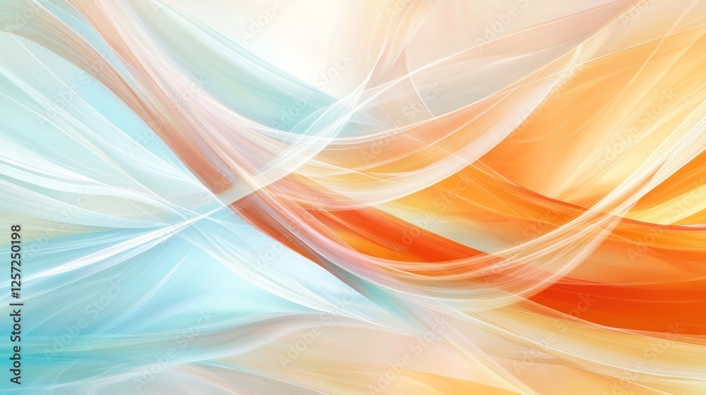 Aufkleber Abstract colorful flowing lines create a dynamic background texture