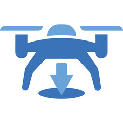 Obraz premium Drone, landing, surface icon