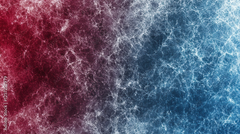 Poster Complex network abstract background merging red and blue colors