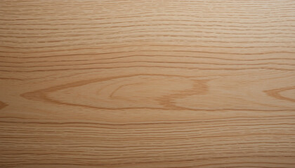 Fototapeta premium A smooth, polished wooden surface in warm neutral tones with soft lighting, highlighting the natural grain texture for an elegant product display backdrop.