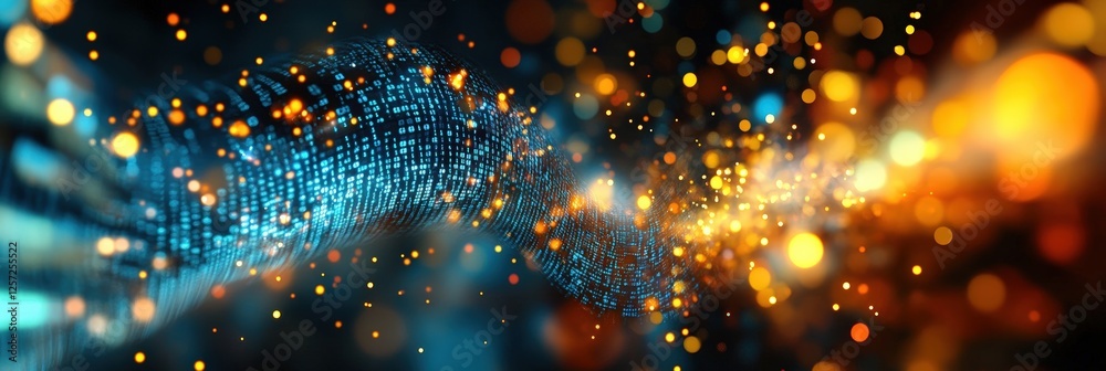 Poster digital background perfect for tech processes, neural networks, artificial intelligence, data transf
