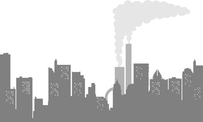 Naklejka premium Air Polution City