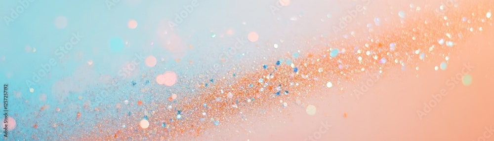 Poster abstract background of glittering particles in pastel colors