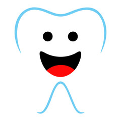 Happy Tooth Vector Illustration for Dental Care, Oral Health, and Adorable Cartoon Design
