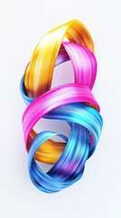 Intertwined Glossy Ribbons Creating a Dreamlike Journey