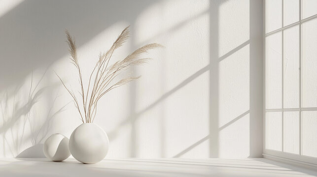 A minimalist luxurious white background 