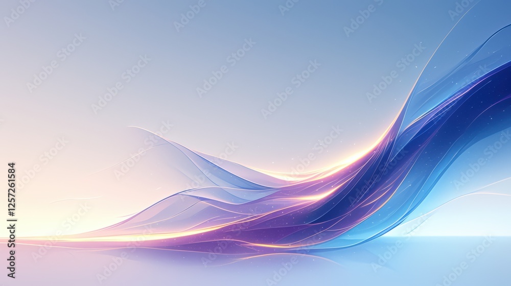 Wall mural abstract luminous gradient waves background with luminous gradient waves and fluid color transitions