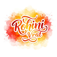 Rohini Vrat Calligraphic Typography