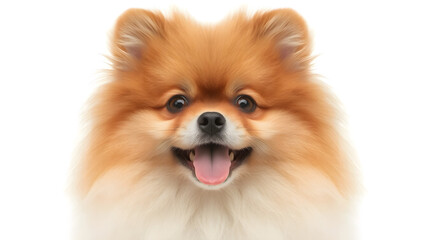 Obraz premium Cute Pomeranian dog smile isolated on white background