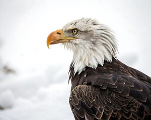 Obraz premium portrait of a bald eagle on a branch