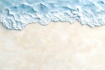 Obraz premium Overhead view of light blue waves on beige sand