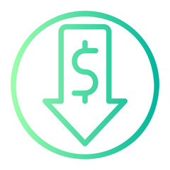dollar gradient icon