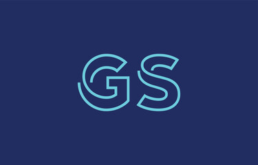 Illustration of creative typography featuring stylized letters G and S with a minimal blue color theme, suitable for branding and graphic design inspiration.