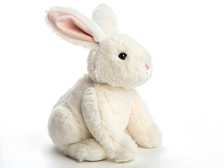 Obraz premium white rabbit on white background