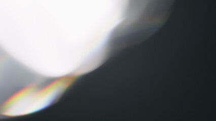 Real lens flare from optics with bokeh and obstruction on foreground