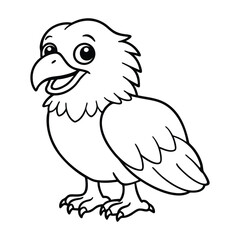 eagle cartoon isolated on white