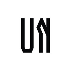 UN monogram logo design letter text name symbol monochrome logotype alphabet character simple logo