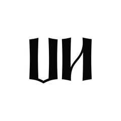 UN monogram logo design letter text name symbol monochrome logotype alphabet character simple logo