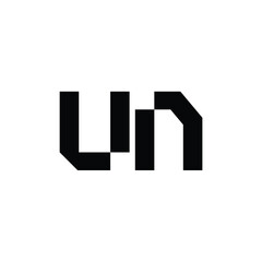 UN monogram logo design letter text name symbol monochrome logotype alphabet character simple logo