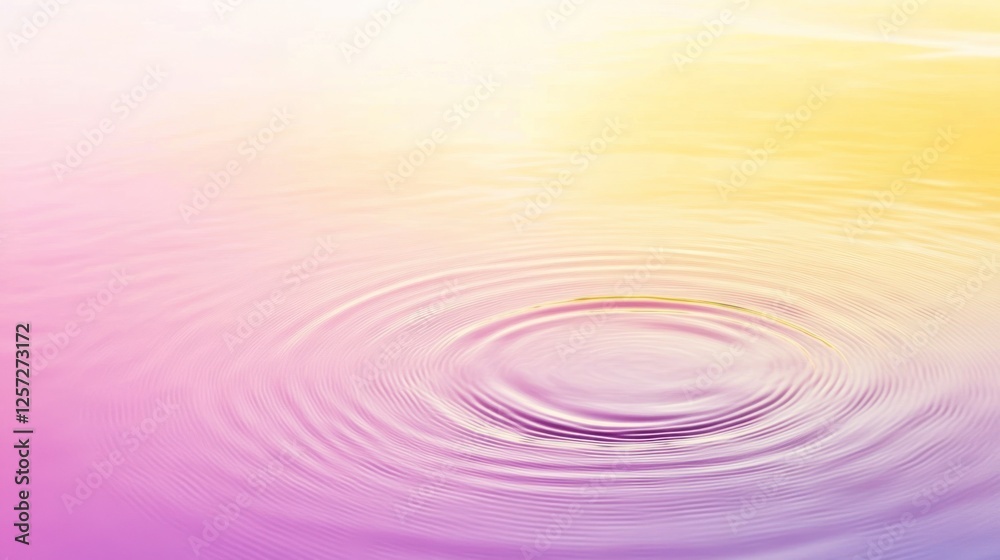 Poster Ripples in water surface create a vibrant gradient effect