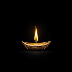 Diwali Festival of Lights with Traditional Diya Lamp Poster Design - Indian Celebration