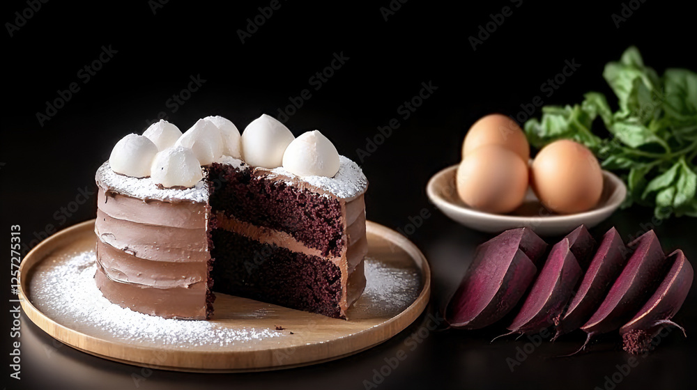 Wall mural  chocolate beet cake