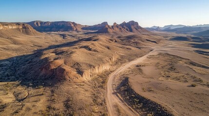 A warm desert scene with golden dunes meeting a bright blue sky