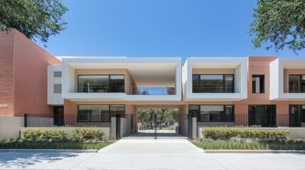 Contemporary Modern Residential Building Design With Gardens