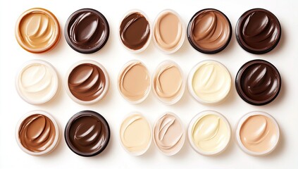 Fototapeta premium Exploring Diverse Foundation Shades: A Comprehensive Guide to Makeup
