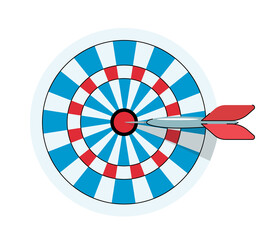 Archery target. Goal achieve