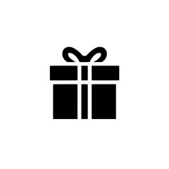 Gift Icon: A simple, elegant, and minimalist icon depicting a gift box with a bow, symbolizing celebration, joy, and generosity.  