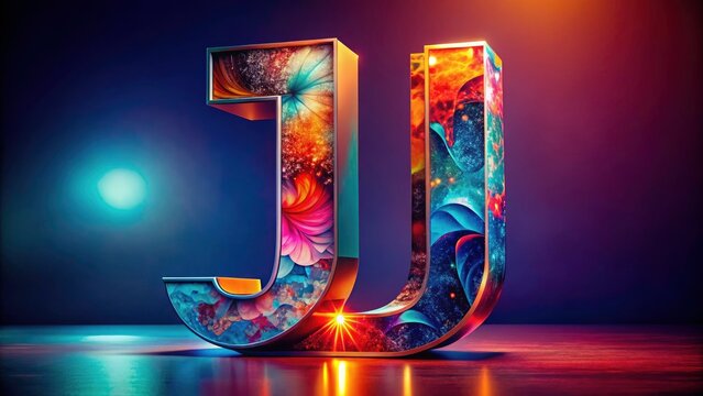 Creative J letter art: stylish, conceptual photography; modern typography; artistic uppercase J design, abstract visual.
