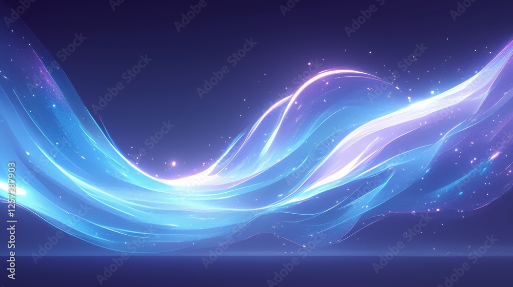 Wall mural abstract neon liquid waves background with neon liquid waves and dynamic light effects. emphasizing 