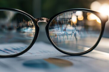 Business data line graphs, analytics, accounting, and sales, showcasing growth and financial statements